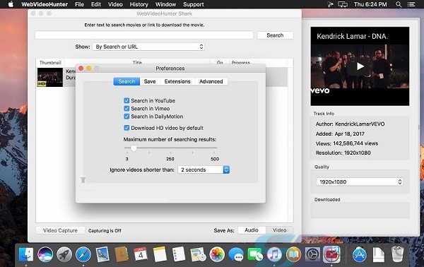 WebVideoHunter Pro 6.1.2 for Mac free download