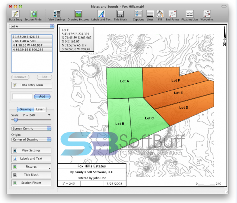Free Download Metes and Bounds 5.8.1 for Mac