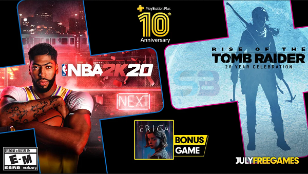 PS Plus July Games Lineup Include Rise of the Tomb Rider, NBA 2K20, and Erica