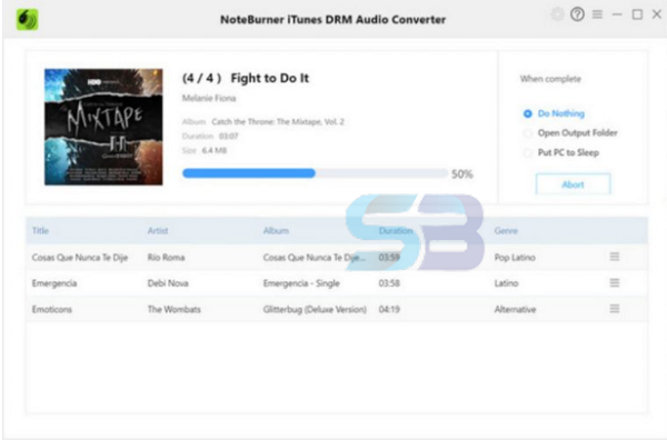 NoteBurner iTunes DRM Audio Converter 4 free download
