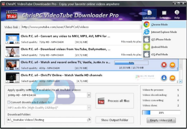 download ChrisPC VideoTube Downloader Pro 14 free